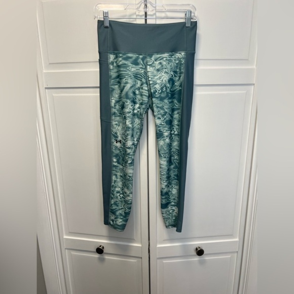 Under Armour Heatgear Compression Leggings Size Medium Color Green